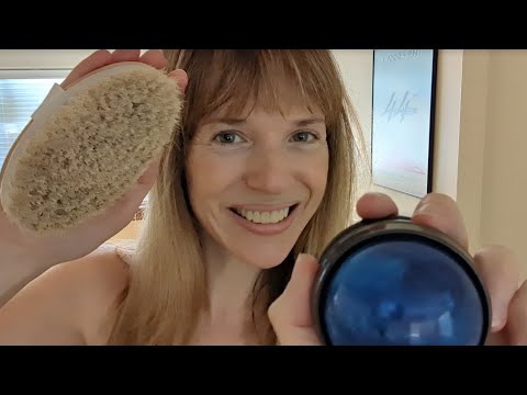 ASMR Massage with Roller Ball, Body Brush, and Lotion!