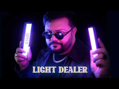 ASMR  Light visual triggers in Totaly Black Room - Russian Accent