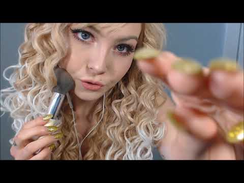 ASMR T Sounds, Skkk, Slow Lens Brushing, Finger Flutters, Long Nail Tapping, Breathing, Kisses