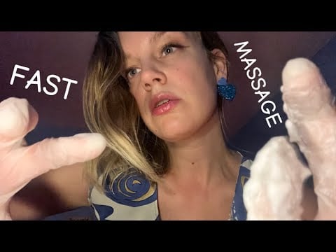 [ASMR] Fast & Aggressive Face And Neck Massage With Foaming Gel And Latex Gloves
