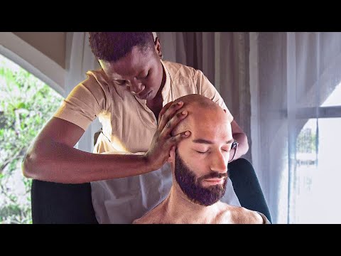 MOST GENTLE Champissage in Kampala Spa by Lovely African Lady [ASMR] 🇺🇬