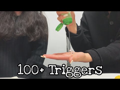 [ASMR] (No Talking) 100+ Triggers in 12 Minutes with my friend, 100+ 소리내기