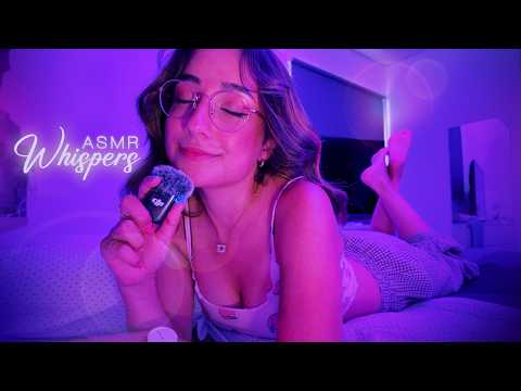 ASMR | Close-Up Whispers in Bed ❤️ (rambling until you sleep)