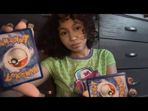 asmr- giving you tingles with pokémon cards 