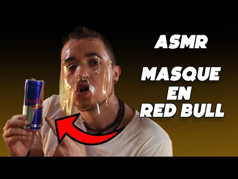 ASMR : MASQUE SOINS VISAGE :  EN RED BULL 🥤