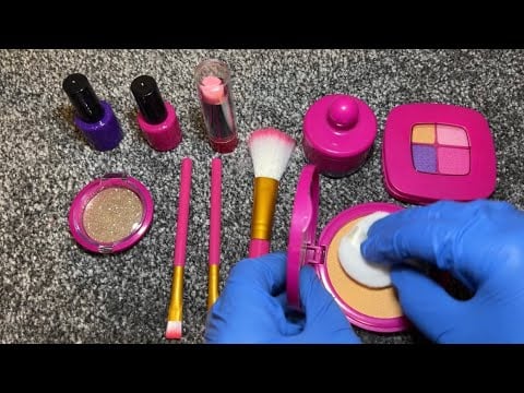 applying fake makeup on you | asmr