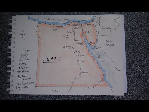 ASMR - Map of Egypt - Australian Accent - Chewing Gum & Describing in a Quiet Whisper