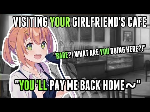 【ASMR ROLEPLAY】 Visiting your Girlfriend’s Café [F4A] [Kissing] [Comfort]