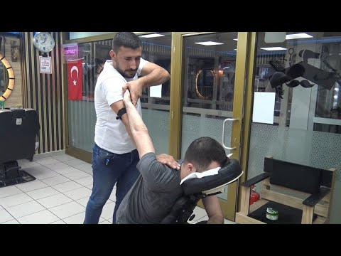 ASMR Physiotherapy Technicians chair massage + by Mevlüt hard  head,back,foot,arm,neck,sleep massage