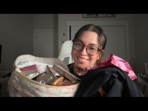 ASMR| Getting you ready for your Pilates Class- makeup & fabric sounds (personal attention 🌷)