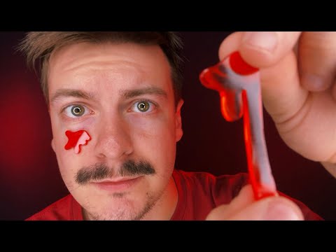 [ASMR] Putting Halloween Window Cling on Your Face | Visual ASMR Triggers