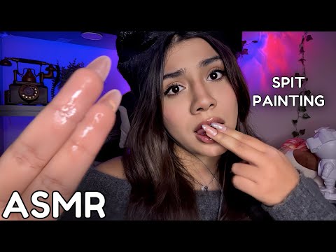ASMR ESPAÑOL / SPIT PAINTING con MAQUILLAJE REAL + L4M0 mis DEDOS + INTENSO Y RELAJANTE