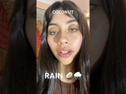 COCONUT RAIN 🥥🌧️ TRIGGER #asmr #coconutrain #coconut #mouthsounds #trending