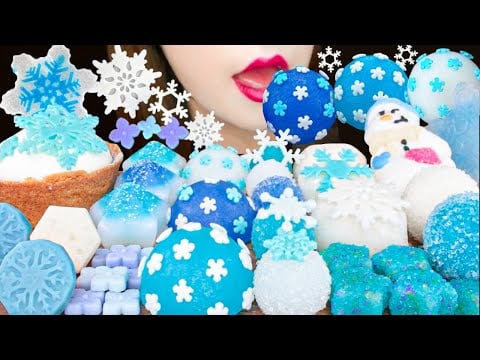 【ASMR】【咀嚼音 】冬っぽいお菓子❄️ MUKBANG 먹방 食べる音 EATING SOUNDS NO TALKING
