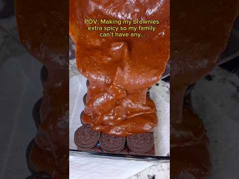 Making my brownies extra spicy so my family can’t have any… #food #eating #chocolate