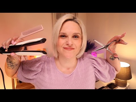 A Relaxing ASMR Haircut, Scalp Check & Hair Straightening