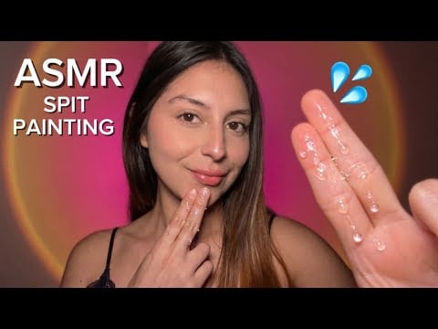 ASMR la CHICA nueva te hace un SPIT PAINTING en toda tu carita