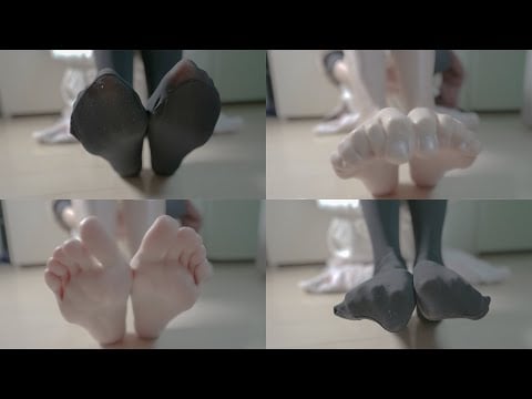 【4K 60fps】足首・脚・足裏のストレッチ パンスト着用感 / Leg(ankle,sole) exercises,Pantyhose review