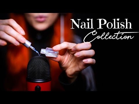 💅 ASMR - NAIL POLISH COLLECTION 💅 Semi inaudible whispering, lid sounds, tapping, plastic jars