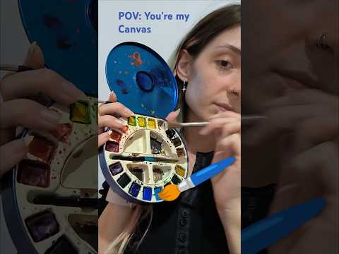 ASMR POV: You're my Canvas 🎨🖌️ - Painting U - Real Camera Brushing - No Talking #asmr #shorts