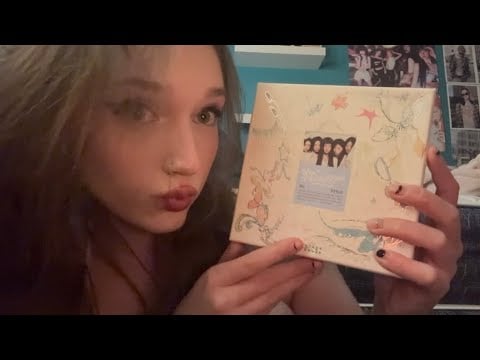 my first ASMR vid!! unboxing ILLIT’s super real me album 🧸 (tapping, scratching, tracing, etc)