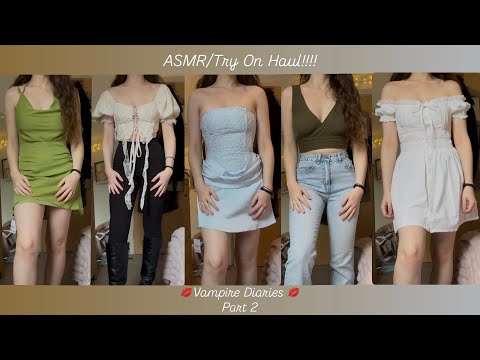 ASMR | Vampire diaries try on haul part 2!!! 💋 (lots of fabric scratching) 