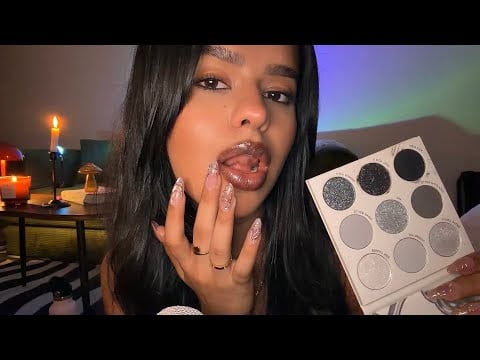 ASMR~ Glitter On Lips (tingly mouth sounds) 🤍