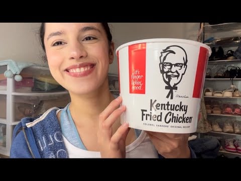 ASMR kfc mukbang !
