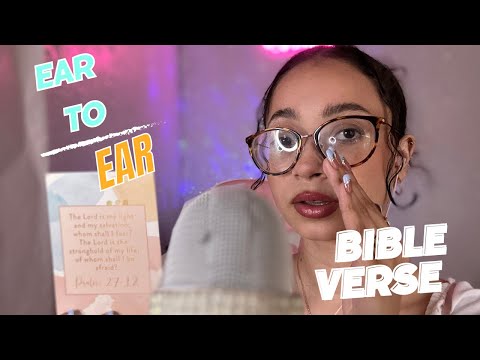 ASMR- EAR TO EAR WHISPERING BIBLE VERSES (CLICKY) WEAR HEADPHONE FOR TINGLY EXPERIENCE ✨