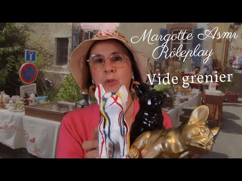 Asmr français, Rôleplay "vide grenier" avec fonds sonores, oiseaux et brocante.