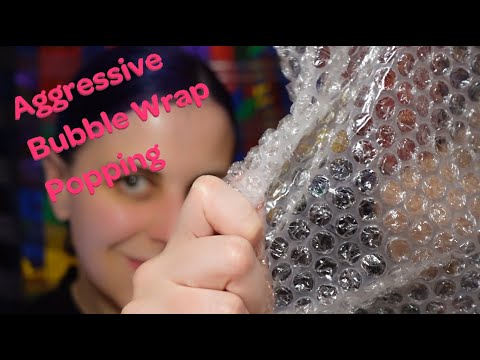 ASMR Intense & Aggressive Bubble Wrap Popping With Rapid Cuts & Minimal Plastic Sounds (No Whispers)