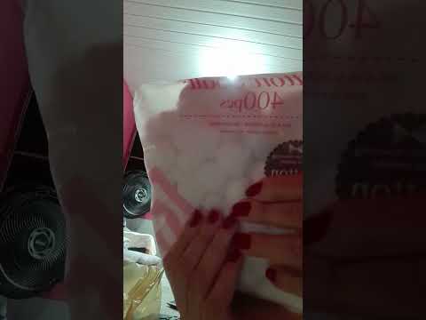 #ASMR Short # Sons do pacote de algodão  para dormir. 🥱🥱