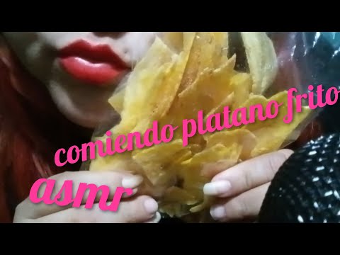 ASMR-COMIENDO PLATANO FRITO(video borrado y resubido)