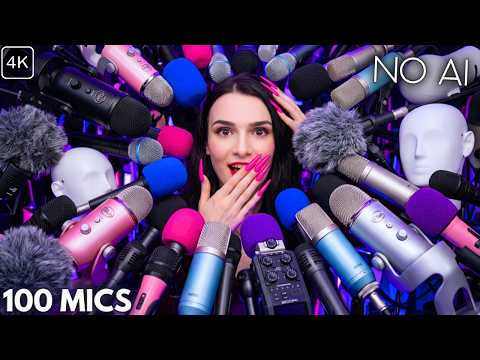 ASMR Mic Scratching with 100 MICS & NAILS 😱 GOD MODE 🔥 No Talking for Sleep & Relaxation - 4K