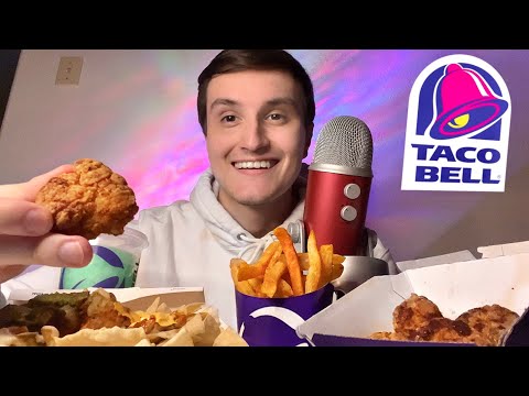 ASMR Eating Taco Bell NEW Chicken Nuggets 🐔🔔 (mukbang)