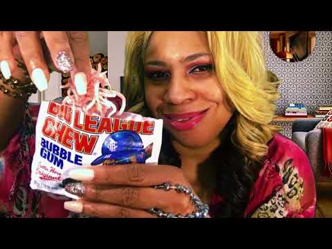 ASMR Blowing  Big Gum Bubbles League Chew Tingles | Relaxing Sounds