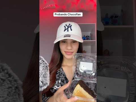 Probando Chocoflan 🍮 #mukbang #eating #eatingsounds #chocoflan #asmrenespañol