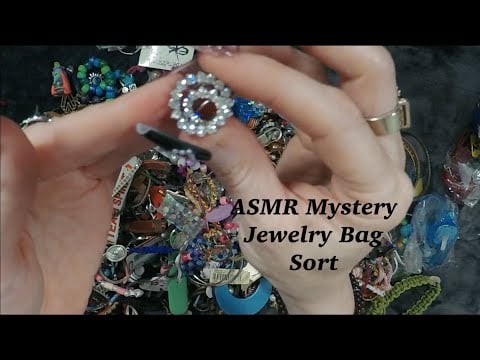 ASMR Gum Chewing MASSIVE Mystery Jewelry Bag Sort | What Surprises Will I Find?
