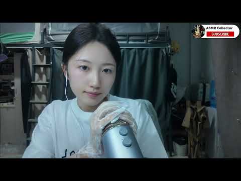 ASMR🎧｜A variety of gloves to cover the microphone, with visual triggering