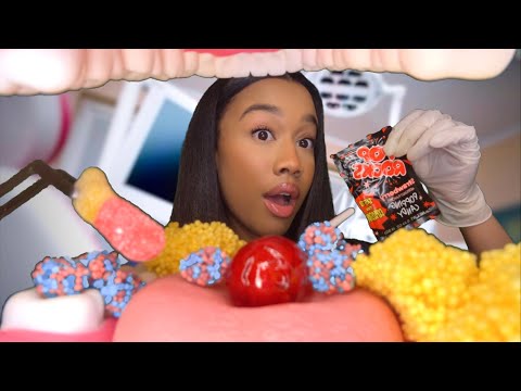 ASMR Dentist Cleans Your Teeth & Eats The Candy Out Of It 🦷🍫ASMR Dentist Role-play