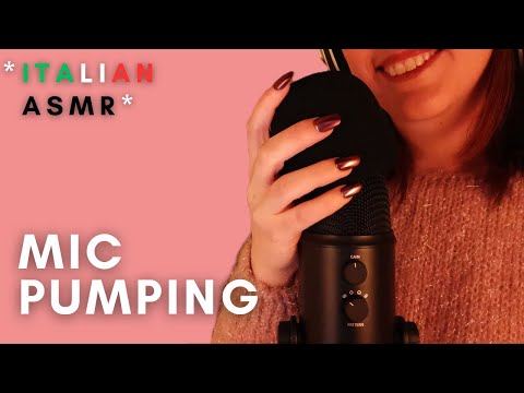 ASMR ITA- Mic pumping, swirling,  breathing,  blowing | Italian soft spoken | Intense tingles