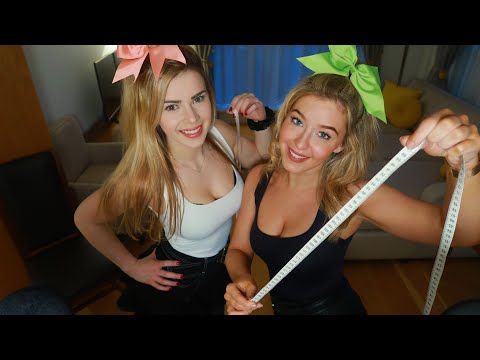 ASMR Girls Next Door MEASURE A GIANT!! | Measuring You Roleplay