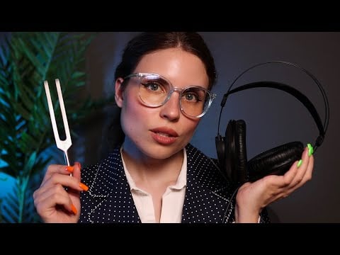 ASMR Ear Exam, Hearing Test, Tuning Forks, Beep Tests| Medical Doctor Roleplay, Personal Attention