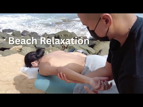 [ASMR] Beach Massage for Sleep | Arms & Neck Relaxation | No Talking