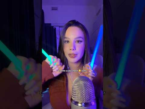 ASMR gentle scalp check 😴 tingly hair brushing, lights, bugs searching 💤 #asmr #asmrvideo
