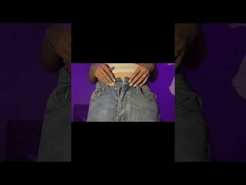 ASMR Denim jeans sounds✨👖#asmr #denim #jeans #shorts #asmrforsleep #asmrsounds #clothing