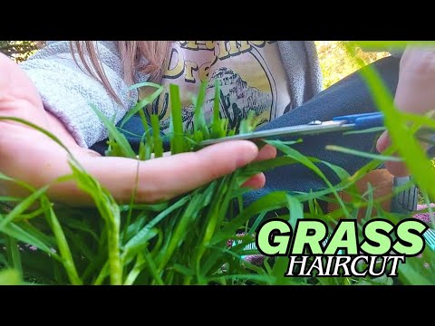 Fast and Aggressive-ish Grass Haircut and Combing ASMR 💇‍♀️ 