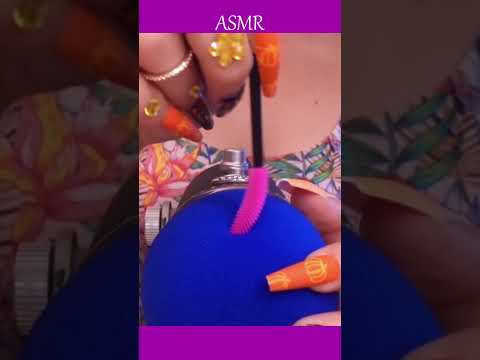 ASMR Relaxing Sounds ~ Mic Scratching & Little Silicone Brush #asmr #asmrsleep #shorts