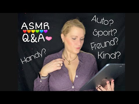 ASMR Q&A Part II deutsch/german- Answering your Questions - facts about me - get to know me -Talk