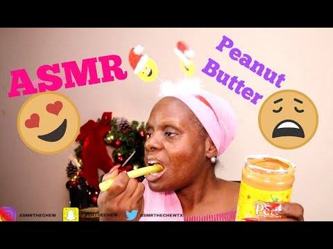 MEGA CRUNCH ASMR EATING SOUNDS PEANUT-BUTTER TINGLES